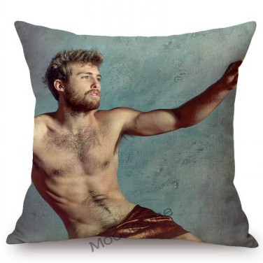 Poszewka na poduszkę dekoracyjna - Nude mężczyzna z mięśniami Jock Sexy Hunk Hot Man Guy LGBT Right Gay - Wianko - 18