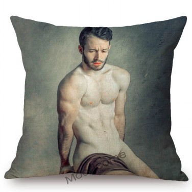 Poszewka na poduszkę dekoracyjna - Nude mężczyzna z mięśniami Jock Sexy Hunk Hot Man Guy LGBT Right Gay - Wianko - 13