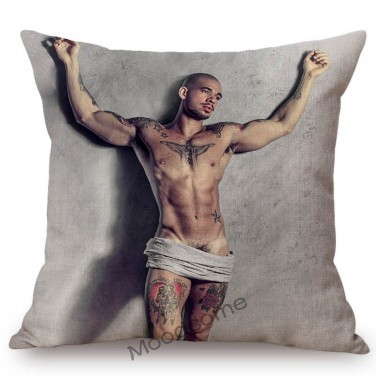 Poszewka na poduszkę dekoracyjna - Nude mężczyzna z mięśniami Jock Sexy Hunk Hot Man Guy LGBT Right Gay - Wianko - 3