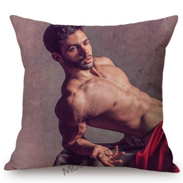 Poszewka na poduszkę dekoracyjna - Nude mężczyzna z mięśniami Jock Sexy Hunk Hot Man Guy LGBT Right Gay - Wianko - 17