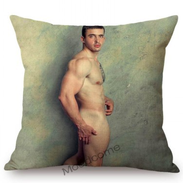 Poszewka na poduszkę dekoracyjna - Nude mężczyzna z mięśniami Jock Sexy Hunk Hot Man Guy LGBT Right Gay - Wianko - 25