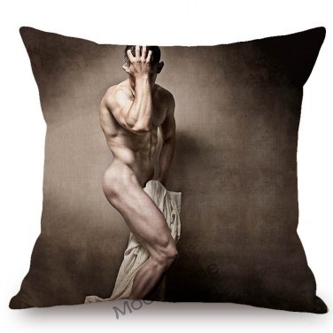Poszewka na poduszkę dekoracyjna - Nude mężczyzna z mięśniami Jock Sexy Hunk Hot Man Guy LGBT Right Gay - Wianko - 9