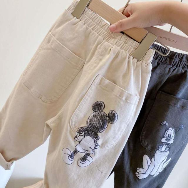 Nowe spodnie sportowe casual dla chłopców w kreskówkowy motyw myszki Miki, idealne na wiosnę i jesień - Wianko - 6