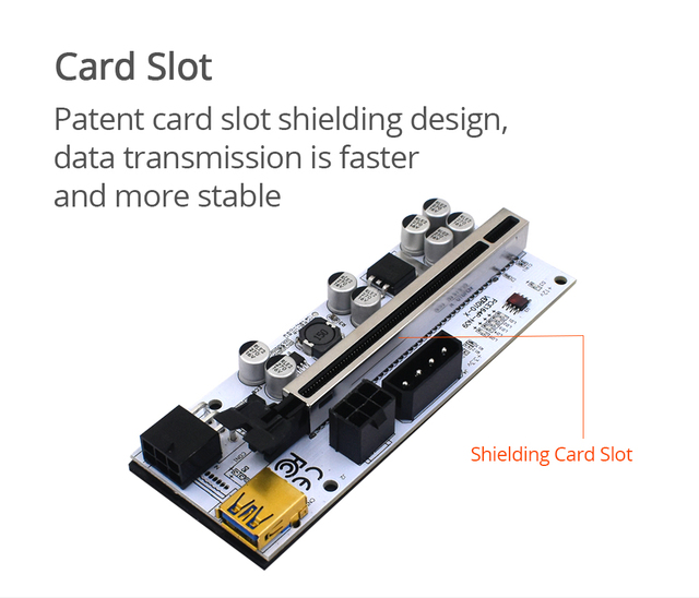 TISHRIC VER010-X Pcie Riser 010 Express X16 - 1-10 sztuk dla górnika górniczego - Wianko - 11