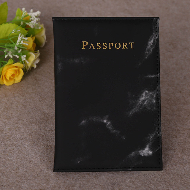 Etui na paszport w stylu marmurowym ze skóry PU - karta kredytowa, identyfikator podróży, dokumenty - unisex - Wianko - 15
