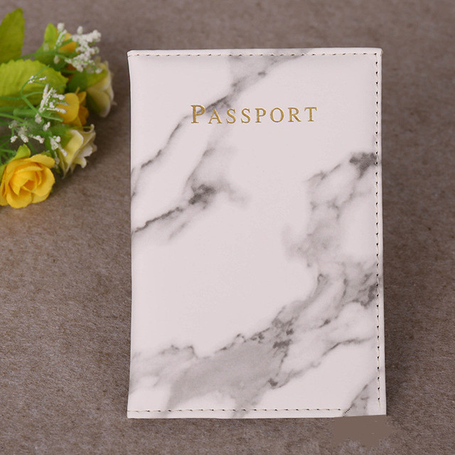 Etui na paszport w stylu marmurowym ze skóry PU - karta kredytowa, identyfikator podróży, dokumenty - unisex - Wianko - 18