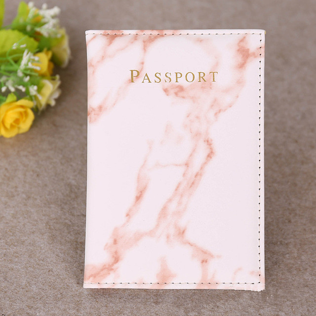Etui na paszport w stylu marmurowym ze skóry PU - karta kredytowa, identyfikator podróży, dokumenty - unisex - Wianko - 19