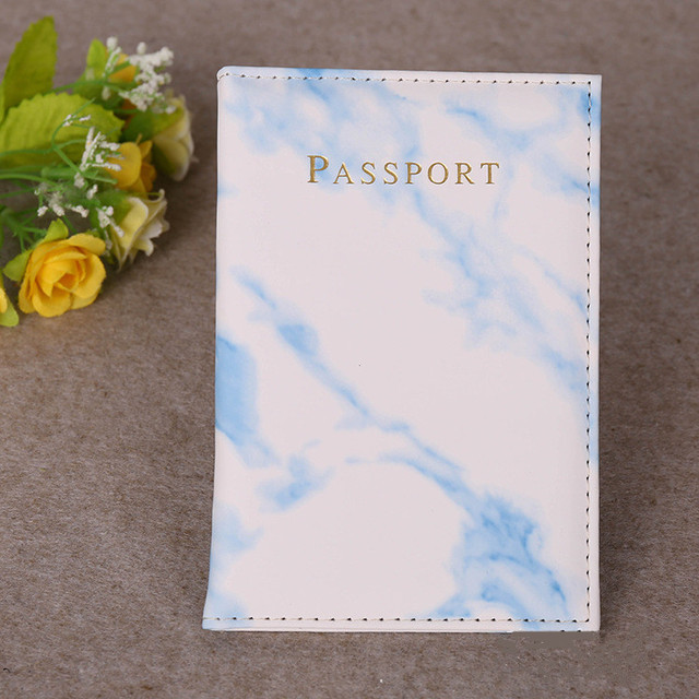 Etui na paszport w stylu marmurowym ze skóry PU - karta kredytowa, identyfikator podróży, dokumenty - unisex - Wianko - 16