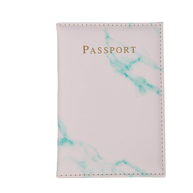 Etui na paszport w stylu marmurowym ze skóry PU - karta kredytowa, identyfikator podróży, dokumenty - unisex - Wianko - 14