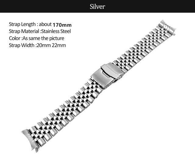 Zegarek ze stali nierdzewnej o bransoletce 20mm/22mm i zakrzywionym końcu, zamiennik dla Seiko SKX007, SKX009 i SKX011, wraz z narzędziem - Wianko - 3