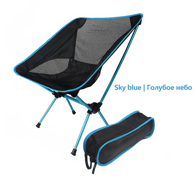 Składane krzesło ultralight dla podróżników, kempingu, pikników - Outdoor Portable Camping BBQ Beach Seat - Wianko - 34