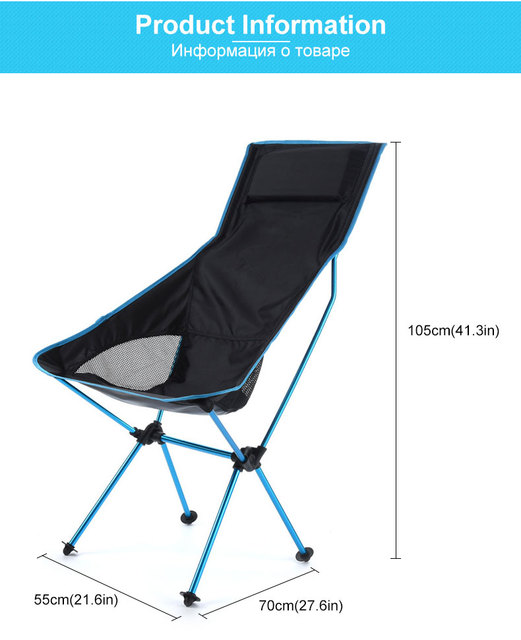 Składane krzesło ultralight dla podróżników, kempingu, pikników - Outdoor Portable Camping BBQ Beach Seat - Wianko - 9