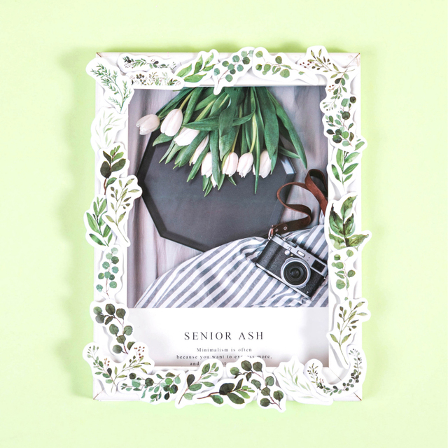 Naklejki do roślin Kawaii - Vintage box mini, 46 sztuk, pamiętnik, papier samoprzylepny - Wianko - 4