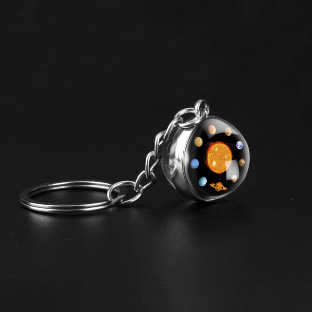 Brelok-piłeczka z dwustronnym szkłem Galaxy Universe - handmade, wisiorek planeta, mgławica - biżuteria prezent - Wianko - 19