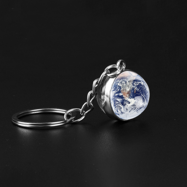 Brelok-piłeczka z dwustronnym szkłem Galaxy Universe - handmade, wisiorek planeta, mgławica - biżuteria prezent - Wianko - 6