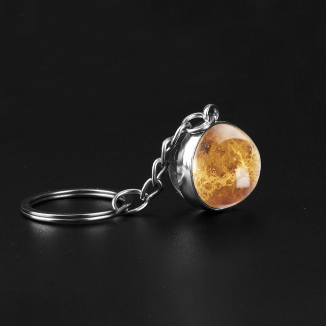 Brelok-piłeczka z dwustronnym szkłem Galaxy Universe - handmade, wisiorek planeta, mgławica - biżuteria prezent - Wianko - 20