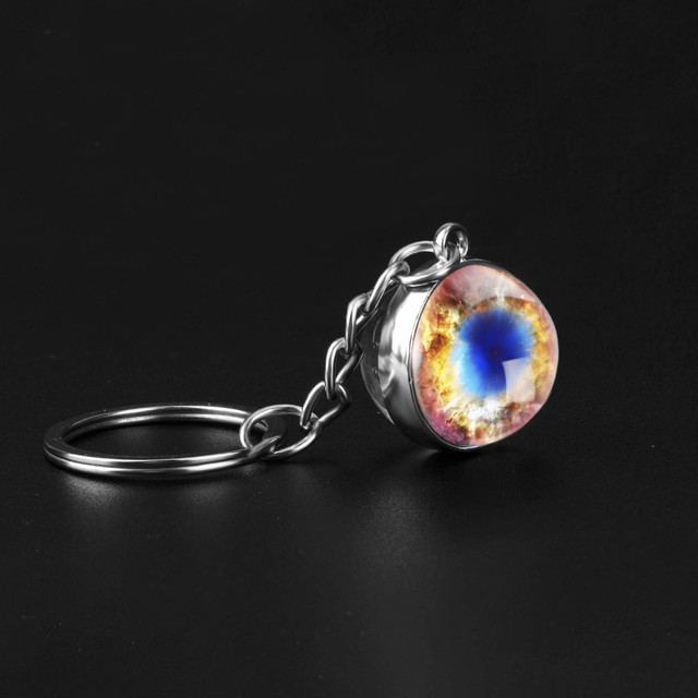 Brelok-piłeczka z dwustronnym szkłem Galaxy Universe - handmade, wisiorek planeta, mgławica - biżuteria prezent - Wianko - 10