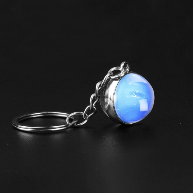 Brelok-piłeczka z dwustronnym szkłem Galaxy Universe - handmade, wisiorek planeta, mgławica - biżuteria prezent - Wianko - 21
