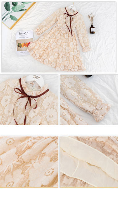 Długorękawowe sukienki Princess Dress Winter Fleece dla dziewczyn w wieku 8-13 lat - Wianko - 15