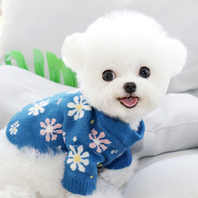 Sweter dla psa z dzianiny - Pet Snowcoat, idealny na jesień i zimę, dla piesków ras sznaucer, Bichon oraz kotów - Wianko - 1
