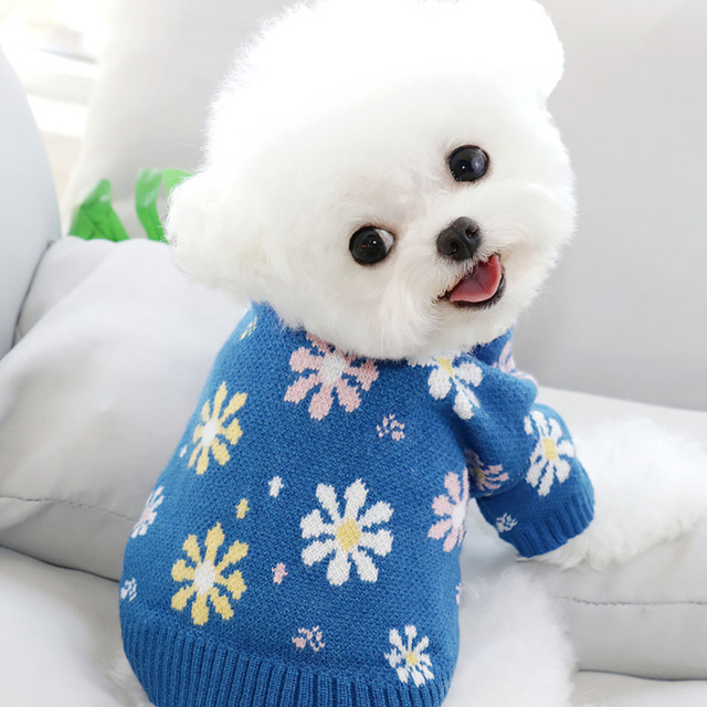 Sweter dla psa z dzianiny - Pet Snowcoat, idealny na jesień i zimę, dla piesków ras sznaucer, Bichon oraz kotów - Wianko - 2