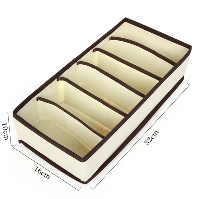 Bielizna - 4-sztukowy kompletny zestaw do przechowywania w beżowym pudełku - organizer na biustonosze, szaliki, skarpetki, oraz bieliznę w szklance - Wianko - 5