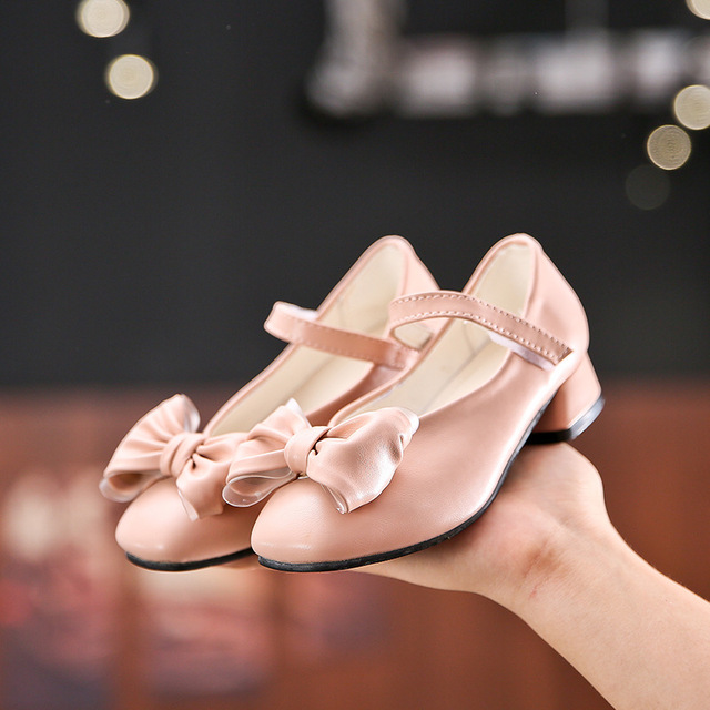 Skórzane buty dziewczęce dla księżniczek - czarny/różowy/beżowy, rozmiary 3-12 lat - Wianko - 13