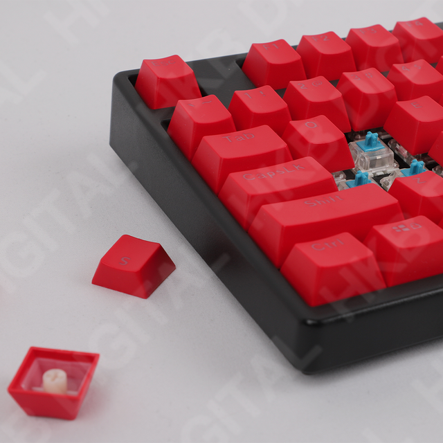 Klawiatura mechaniczna czerwona z podświetleniem przezroczystym, 108 klawiszy, ABS, dla Anne Pro 2 GK61 SK61 GK64, PC Laptop - Wianko - 4