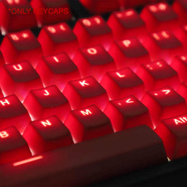 Klawiatura mechaniczna czerwona z podświetleniem przezroczystym, 108 klawiszy, ABS, dla Anne Pro 2 GK61 SK61 GK64, PC Laptop - Wianko - 7