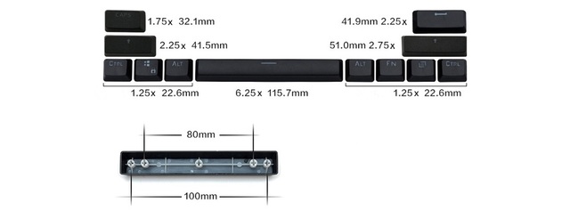 Klawiatura mechaniczna czerwona z podświetleniem przezroczystym, 108 klawiszy, ABS, dla Anne Pro 2 GK61 SK61 GK64, PC Laptop - Wianko - 1