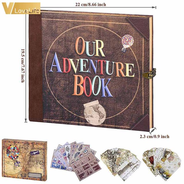 Księga gości Nasze przygody w ręcznie robionym pudełku upominkowym: podróż, retro, vintage - Wianko - 10