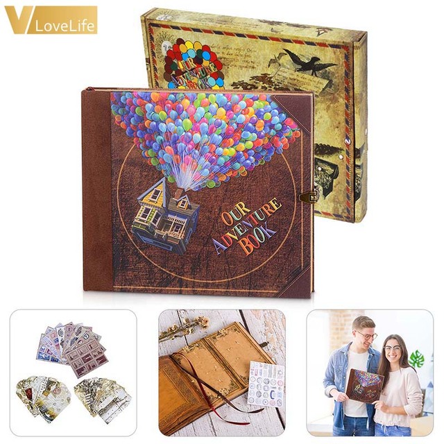 Księga gości Nasze przygody w ręcznie robionym pudełku upominkowym: podróż, retro, vintage - Wianko - 6