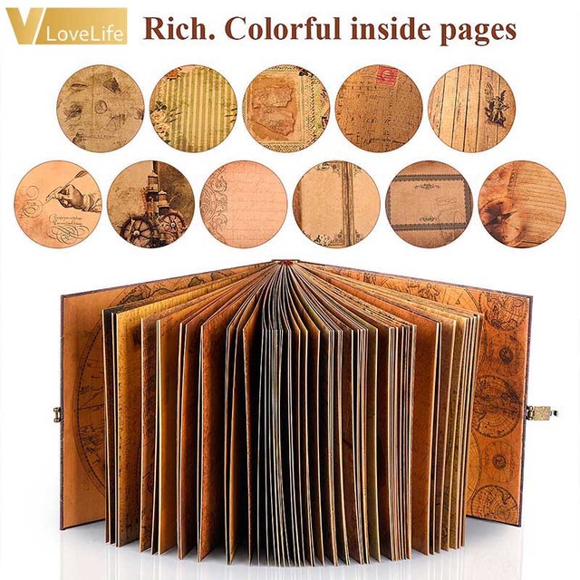 Księga gości Nasze przygody w ręcznie robionym pudełku upominkowym: podróż, retro, vintage - Wianko - 11