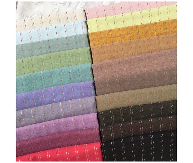 Japońska mała tkanina DIY, barwiona przędza, do szycia ręcznie Patchwork pikowania - 50x70cm - Wianko - 13