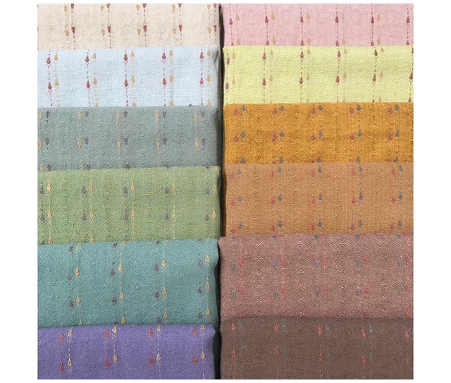 Japońska mała tkanina DIY, barwiona przędza, do szycia ręcznie Patchwork pikowania - 50x70cm - Wianko - 14