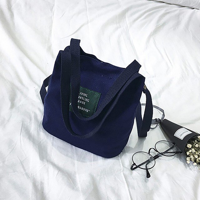 Mini płócienna torba damska Tote z uroczym listem - praktyczna torebka dla kobiet i dziewcząt - Wianko - 9