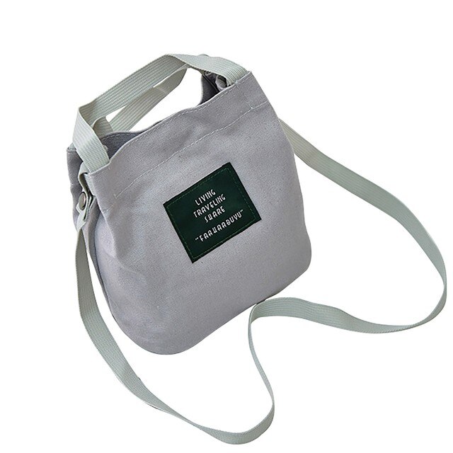 Mini płócienna torba damska Tote z uroczym listem - praktyczna torebka dla kobiet i dziewcząt - Wianko - 2