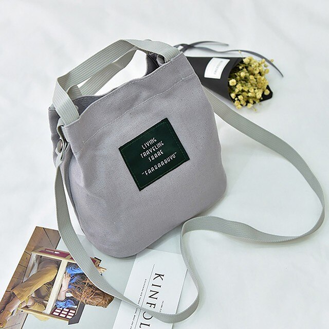 Mini płócienna torba damska Tote z uroczym listem - praktyczna torebka dla kobiet i dziewcząt - Wianko - 10