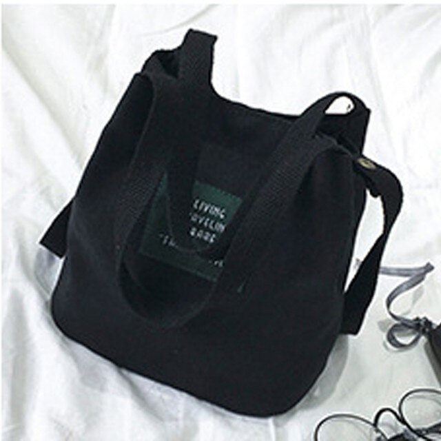 Mini płócienna torba damska Tote z uroczym listem - praktyczna torebka dla kobiet i dziewcząt - Wianko - 13