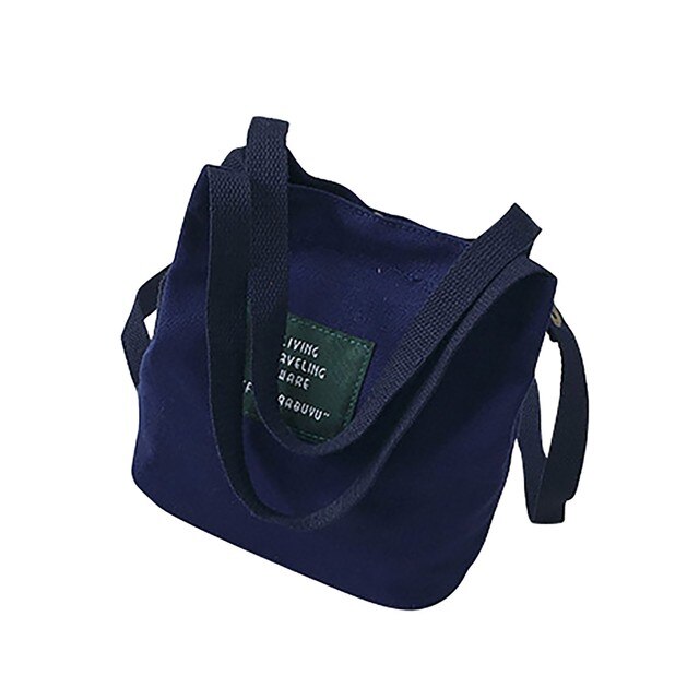 Mini płócienna torba damska Tote z uroczym listem - praktyczna torebka dla kobiet i dziewcząt - Wianko - 3