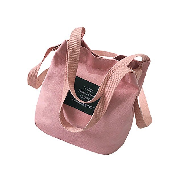 Mini płócienna torba damska Tote z uroczym listem - praktyczna torebka dla kobiet i dziewcząt - Wianko - 5