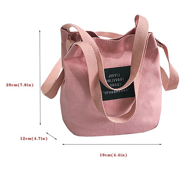 Mini płócienna torba damska Tote z uroczym listem - praktyczna torebka dla kobiet i dziewcząt - Wianko - 14