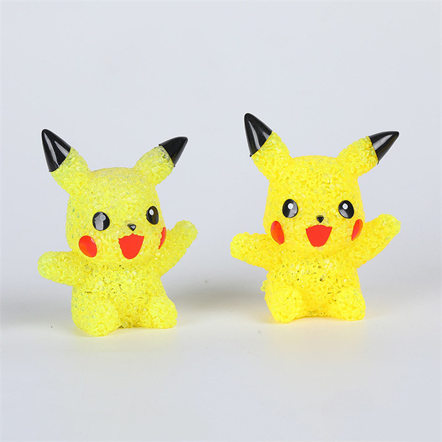 11 cm Pikachu figurka Pokemon Anime kolorowa noc światło Led zabawka prezent dla dziecka urodziny - Wianko - 3