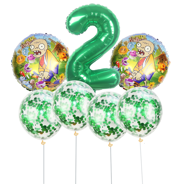 Zestaw 7 balonów foliowych zielonych i złotych, w kształcie numerów, idealny na przyjęcie urodzinowe dla dzieci, baby shower i gry z gadżetami - Wianko - 2