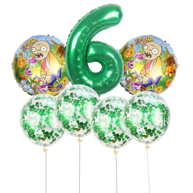 Zestaw 7 balonów foliowych zielonych i złotych, w kształcie numerów, idealny na przyjęcie urodzinowe dla dzieci, baby shower i gry z gadżetami - Wianko - 4