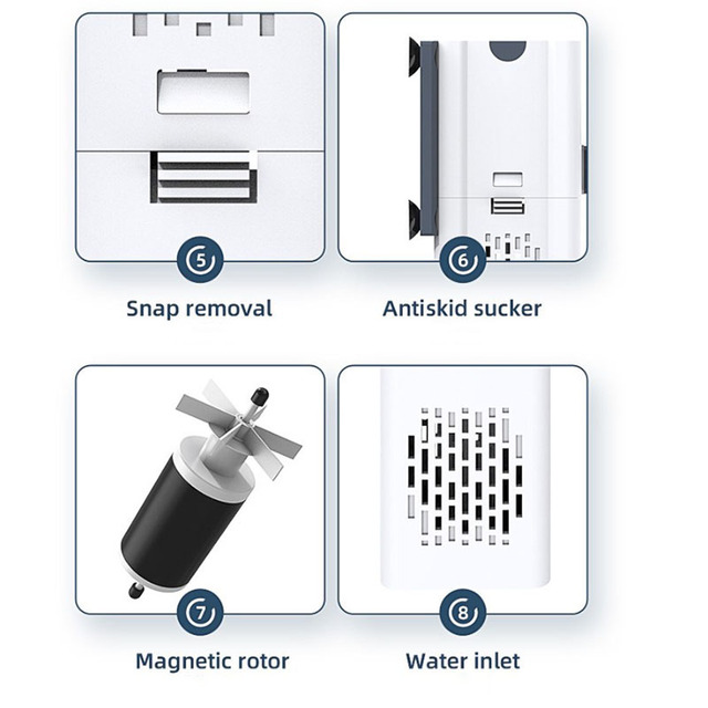 Filtr pompy do akwarium 240V 6W, wewnętrzna pompa głębinowa z Spray Flow, biologiczny Plus i filtr zasilania - Wianko - 10