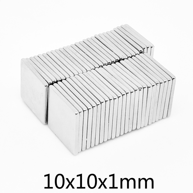 Mocne magnesy neodymowe 10x10x1mm - zestaw (10/20/50/100/150/200/300/500 sztuk) - Wianko - 4