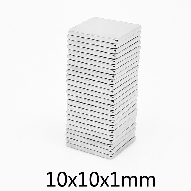 Mocne magnesy neodymowe 10x10x1mm - zestaw (10/20/50/100/150/200/300/500 sztuk) - Wianko - 3