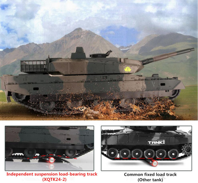 Zdalnie sterowany duży model czołgu ładującego - zabawka dla chłopca zdalnie sterowana zabawka w kształcie samochodowego czołgu - Wianko - 3