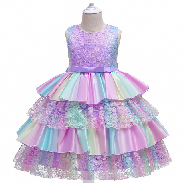 Sukienka dla dziewczynek korowód z dekoltem w szpic, Tuxedo, pióra na ślub - różowe cekiny - Wianko - 38